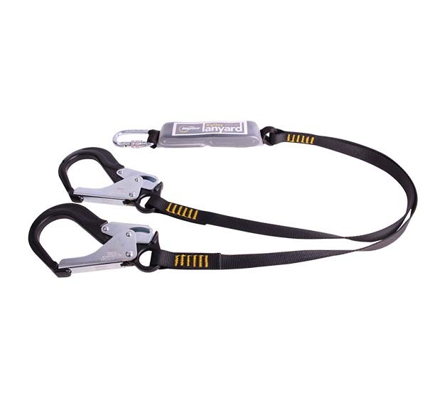 Double webbing linyard