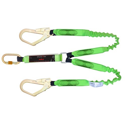 Expandable twin linyard